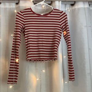 Crop top (Red, White, Black)